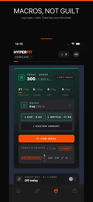 HyperFit: Lift & Fuel Tracker screenshot 3