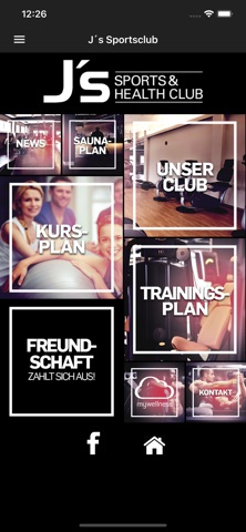 J´s Sports & Health Club app screenshot
