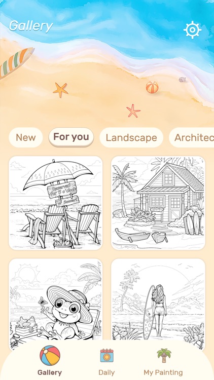 Beach Color Paint By Number screenshot-5