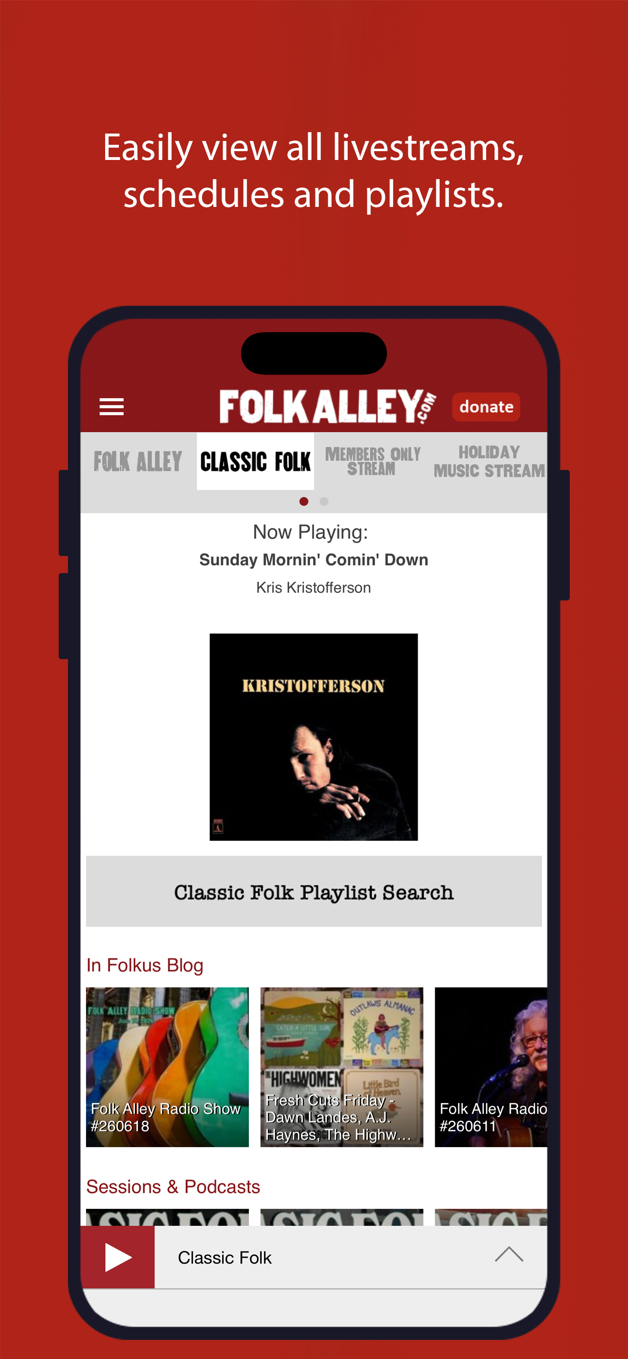 Folk Alley Player