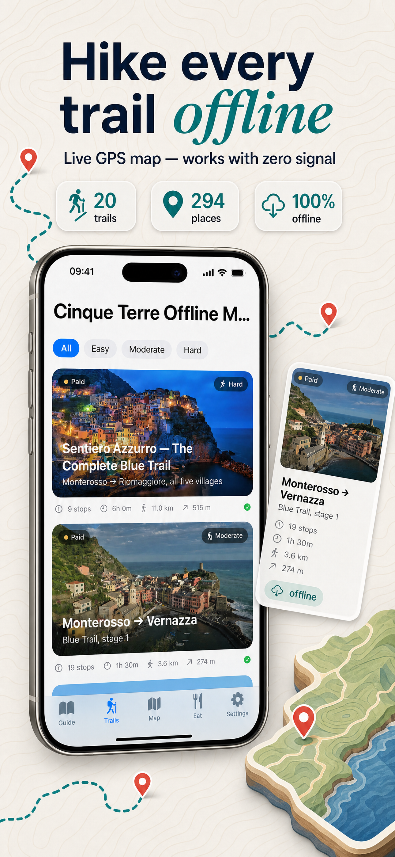 Cinque Terre Offline Map