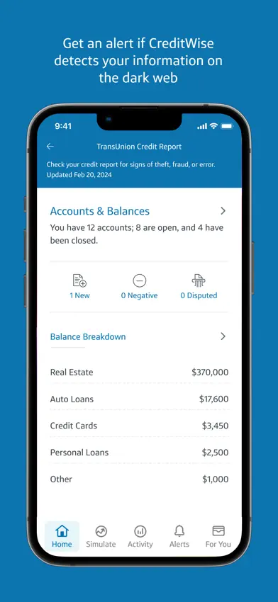 Capital One CreditWise screenshot 2