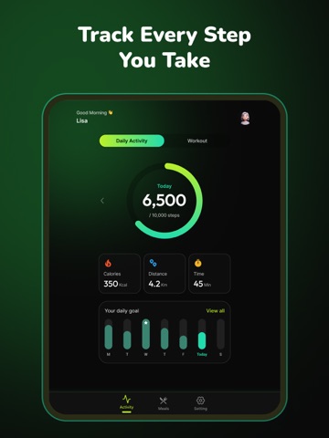 Step Walk Tracker Dailly iPad screenshot