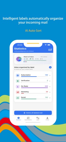 Wonder Mail - Inbox Cleaner App Store preview screenshot 1