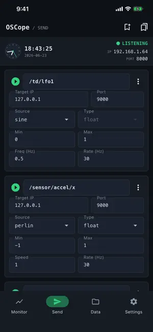 OSCope - on-site OSC debugger screenshot 1
