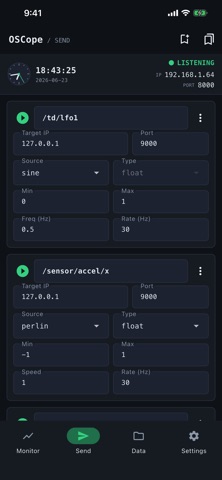 OSCope - on-site OSC debugger Screenshot 1 of 4