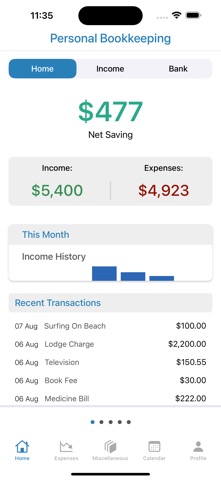 Personal Bookkeeping Screenshot 3 of 10
