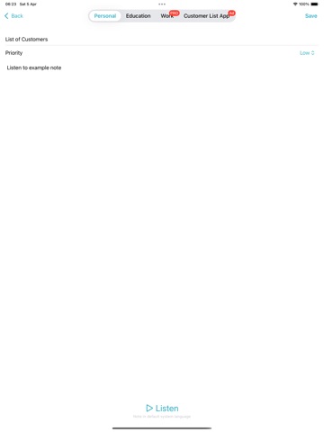 Listen To Notes: Read Aloud iPad screenshot