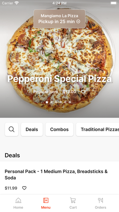 Mangiamo La Pizza iPhone screenshot 2 - Food & Drink app
