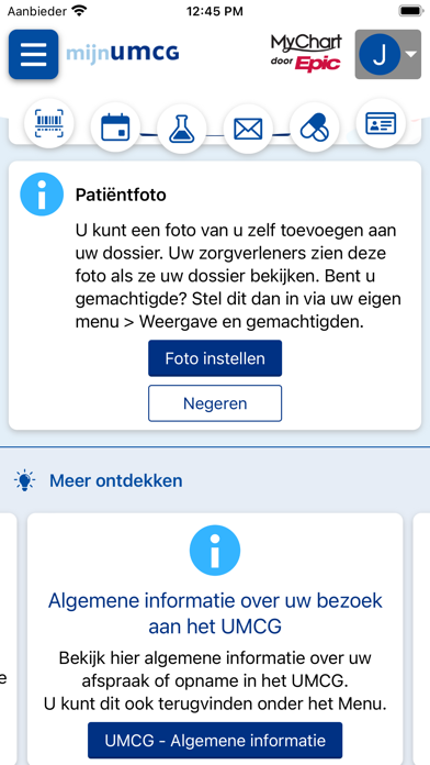 mijnUMCG Screenshot