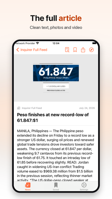 Philippines News: Headlines iPhone screenshot 2