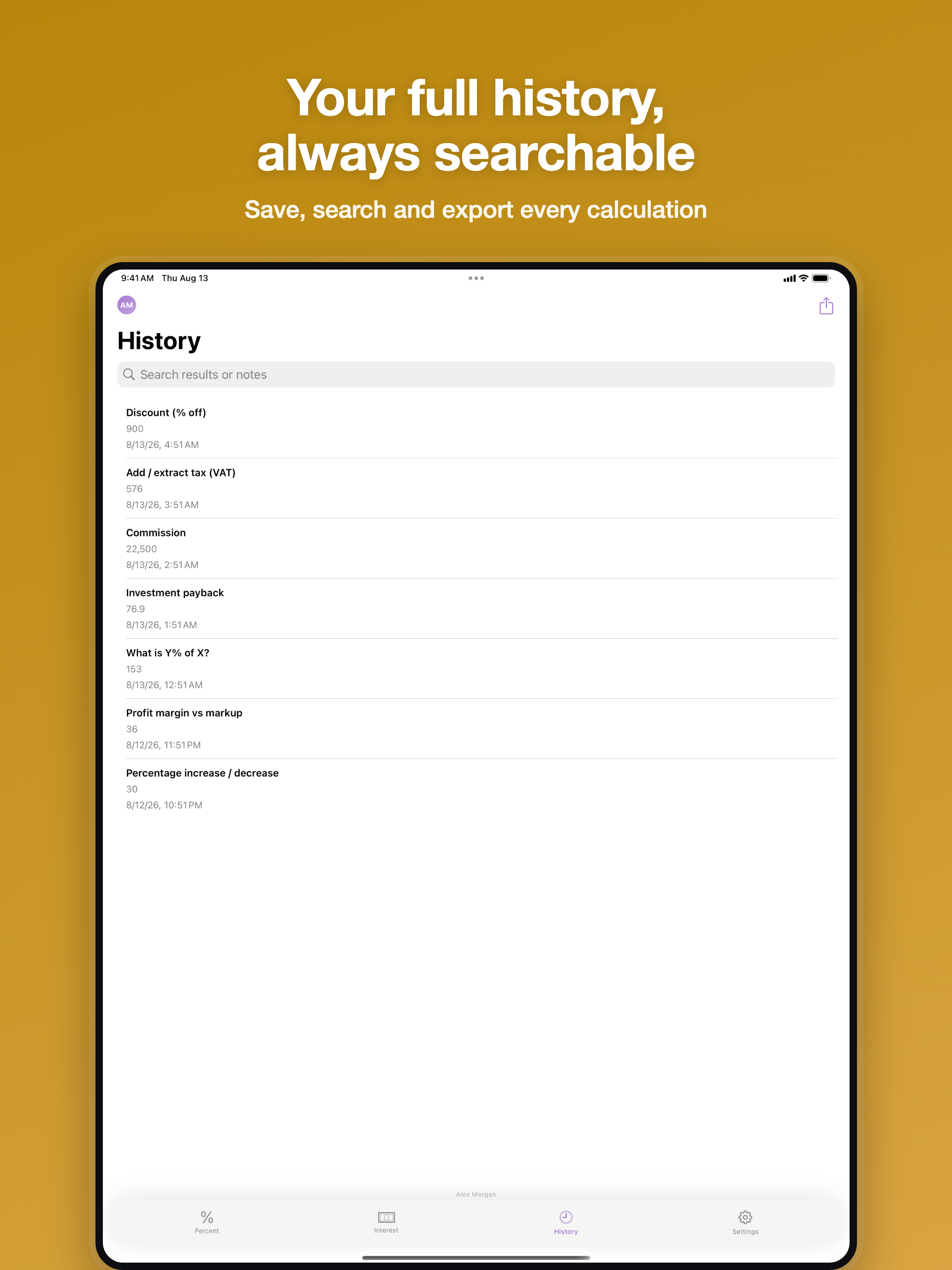Percent & Finance Calc Pro screenshot 7