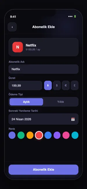 Abonio : Abonelik Takibi screenshot 2