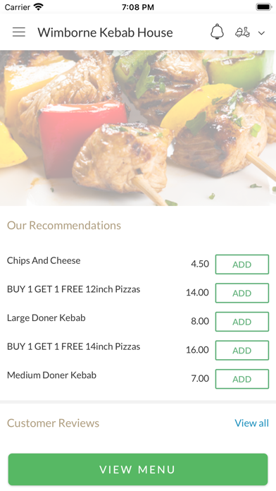 Wimborne Kebab House, Screenshot