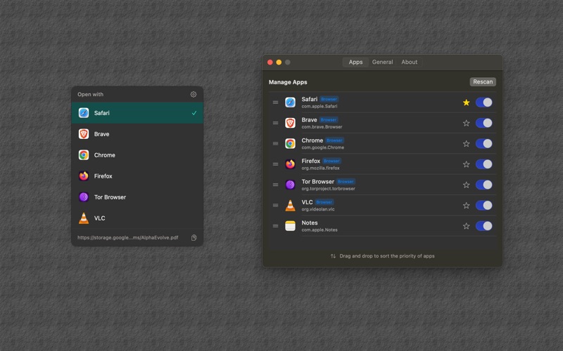 OpenLink - Browser Picker screenshot
