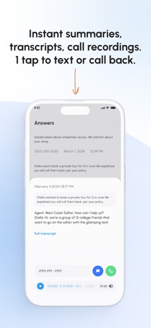Answering Machine - Phone AI iPhone screenshot