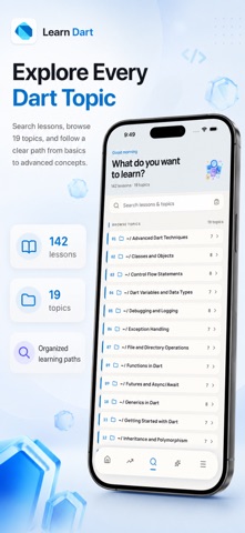 Learn Dart: Code & Flutter iPhone screenshot