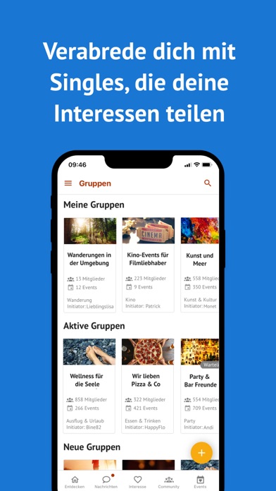 Funkenflug Dating App & Events Screenshot