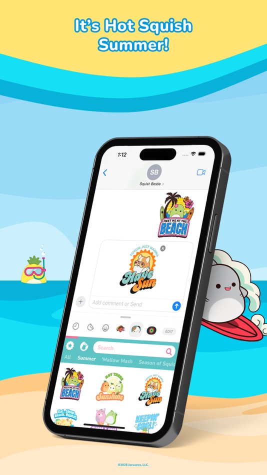 #1. Squishmallows Sticker Keyboard (iOS) By: Squishmallows