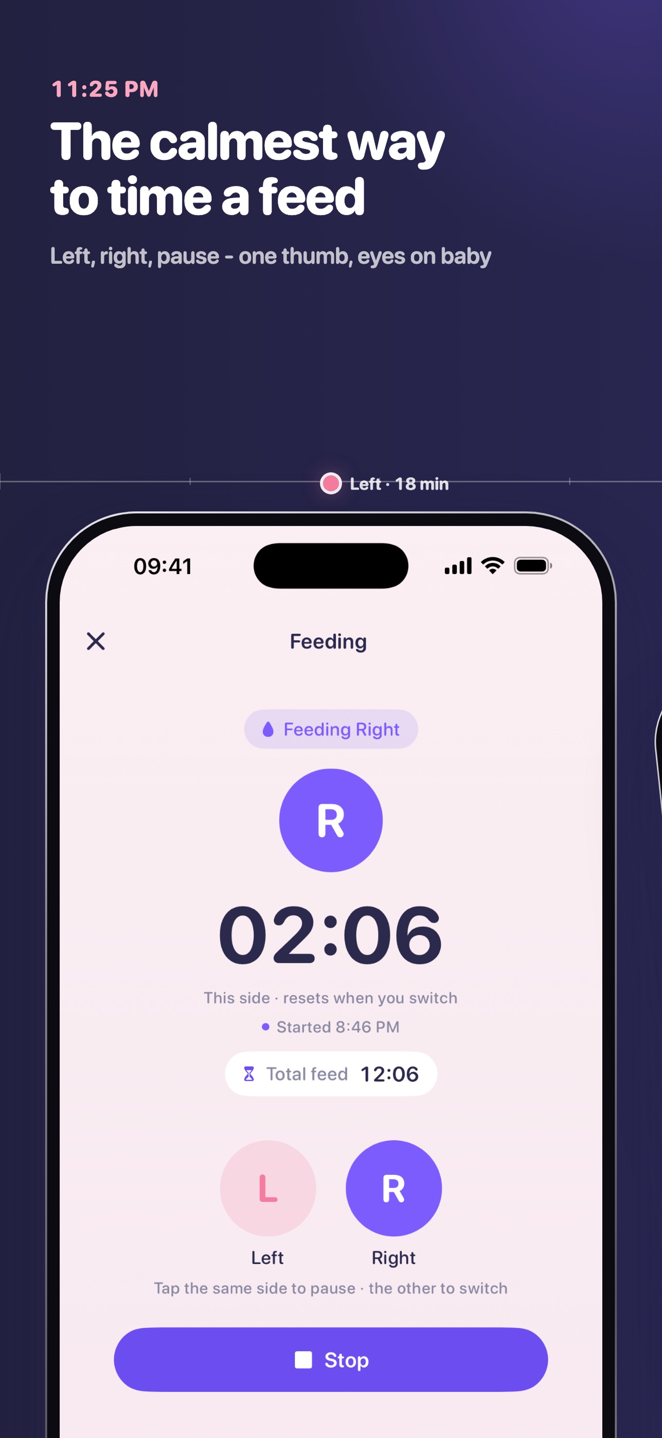 Screenshot 1 of Boobery: Breastfeeding Tracker