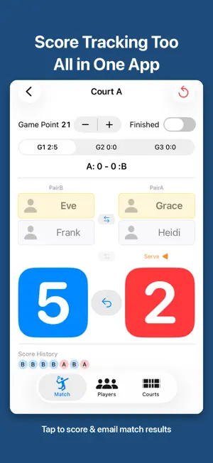 PairGen - Badminton Doubles screenshot 4