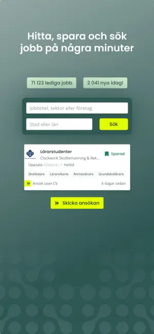 Ledigajobb.se iPhone screenshot 1