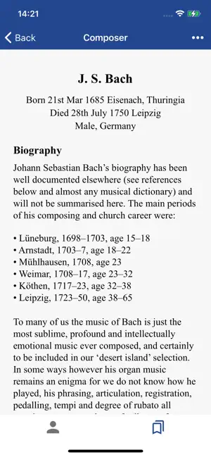A Directory of Organ Composers screenshot 3