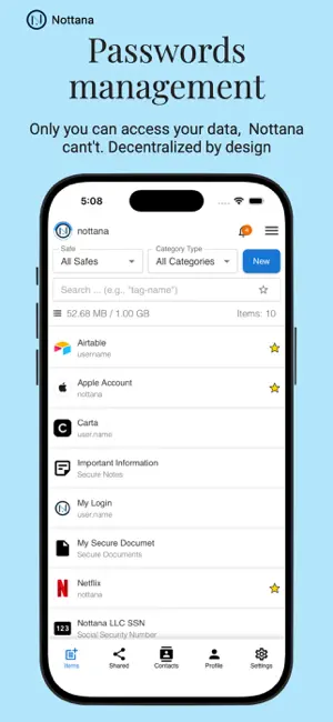 Nottana Password Manager screenshot 1