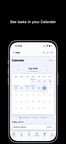 Daily : Habit & Goal Tracker iPhone screenshot