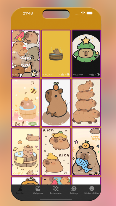 Cute Kapi Capybara Wallpaper Screenshot