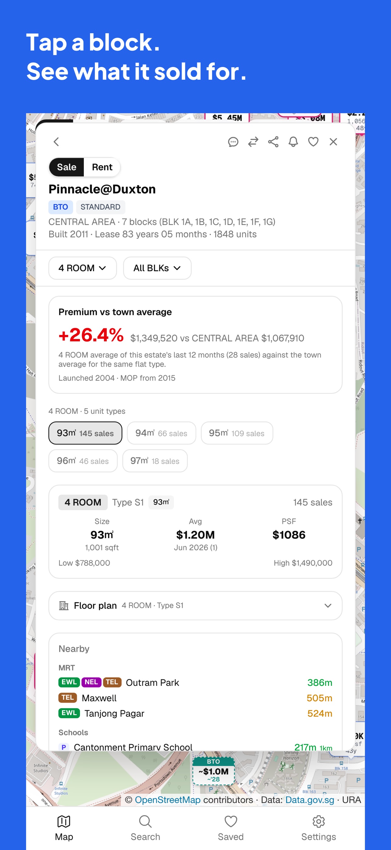 Screenshot 3 of SingBuDong: Property Price Map
