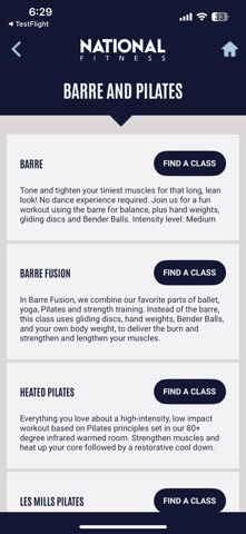 National Fitness iPhone screenshot