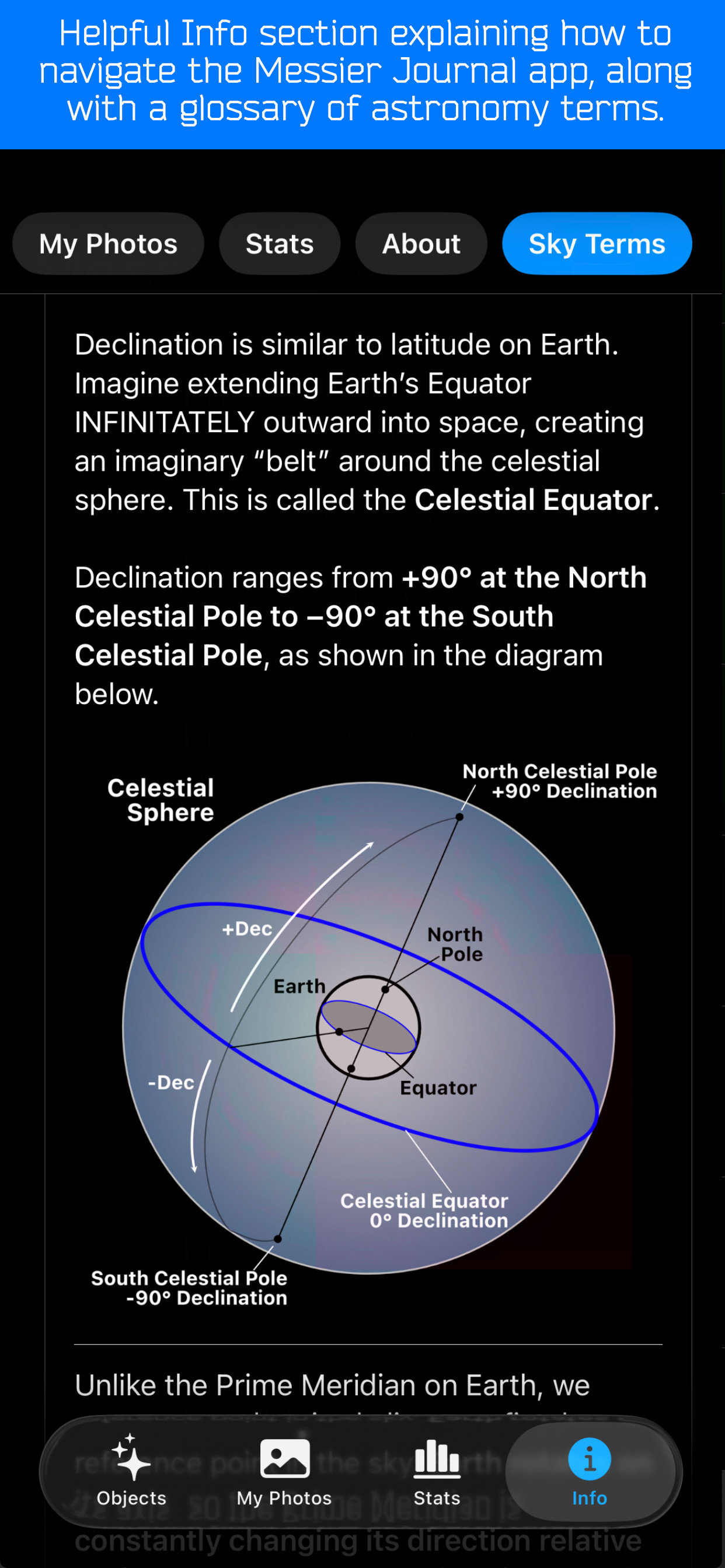 Messier Journal screenshot 10