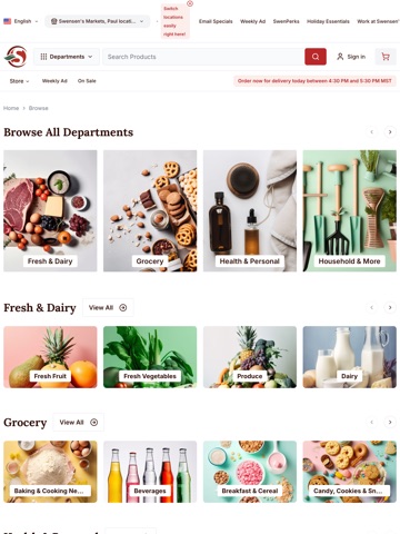Swensen's Markets iPad screenshot