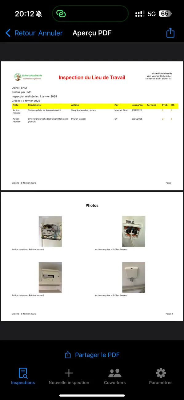 Screenshot #3 pour Inspections du lieu de travail