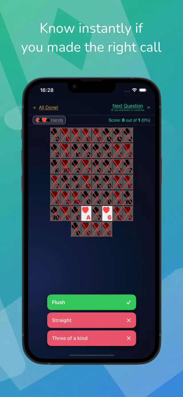 Poker Hands Quiz screenshot 3