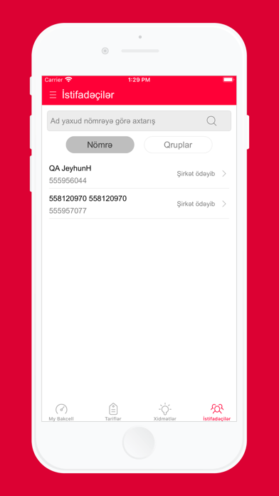 Mənim Bakcellim Business Screenshot