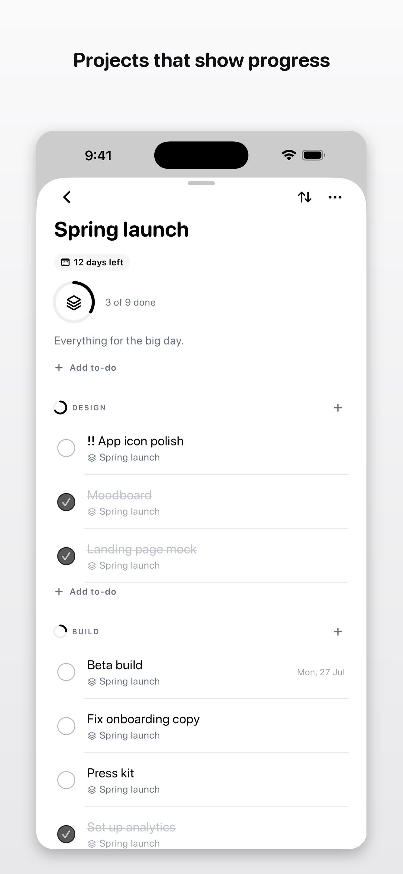 B&W To-Do screenshot 5