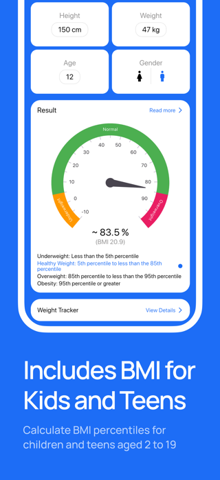 BMI Calculator Weight Tracker! Screenshot 2 of 3
