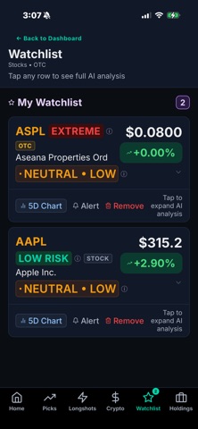 Ticker Radar Pro iPhone screenshot