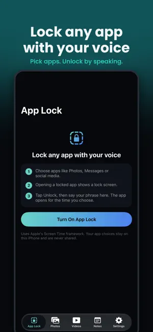 Voice Unlock & App Locker screenshot 2