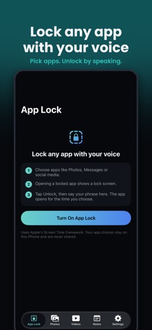 Voice Unlock & App Locker — скриншот 2
