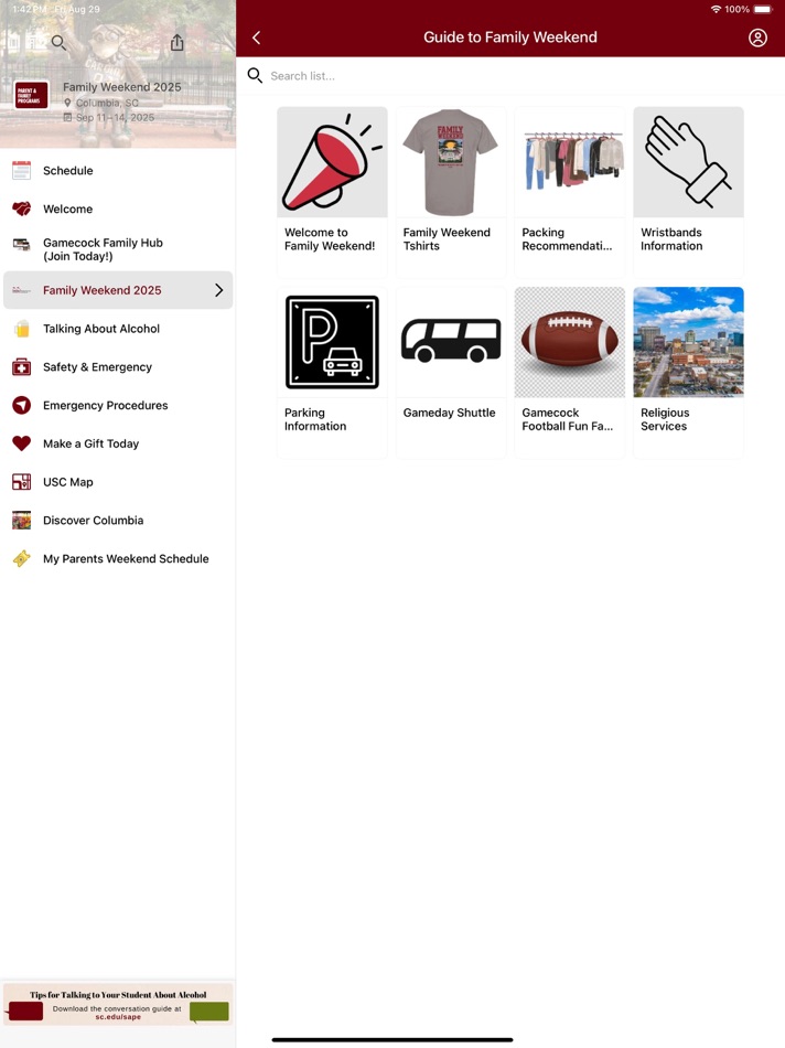 #3. USC Parent & Family Programs (iOS) Podle: University of South Carolina