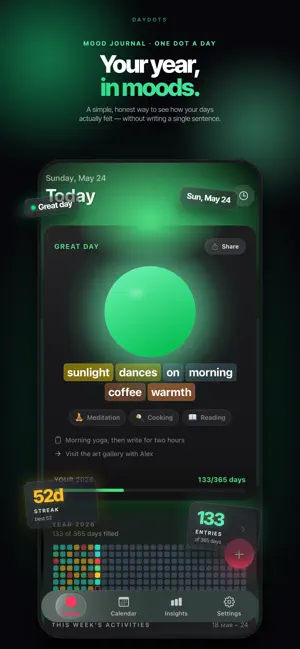 DayDots - AI Mood Journal screenshot 1