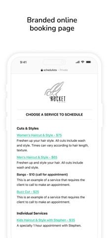 Schedulista: Online Scheduling iPhone screenshot