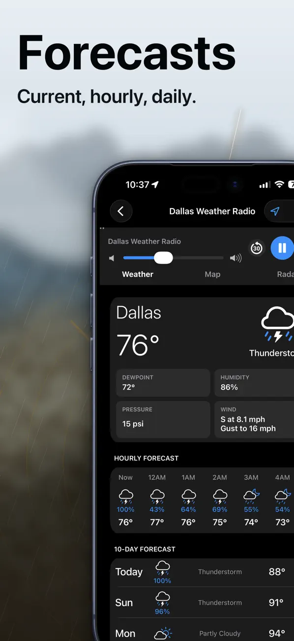 Screenshot #1 pour NOAA Weather Radio