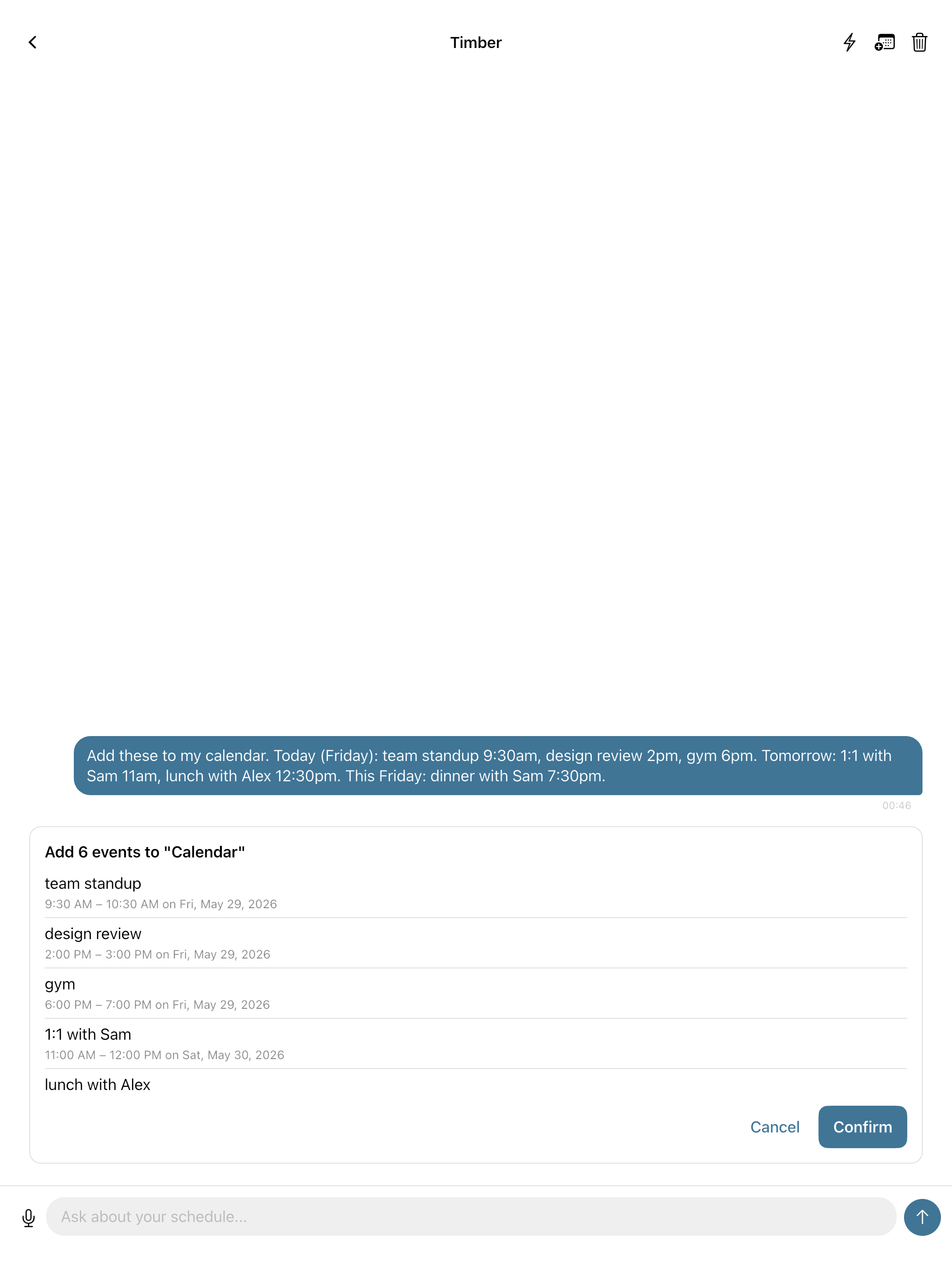 Timber — AI Calendar screenshot 7