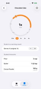 RecipeRatio: Recipe Scaler screenshot