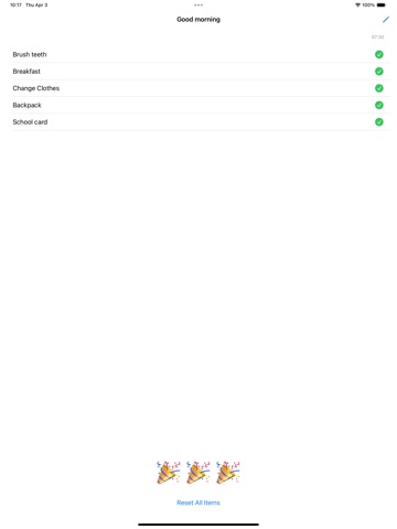 Daily Checklist Reminder iPad screenshot