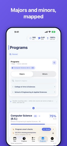 Pathway Degree Planner iPhone screenshot